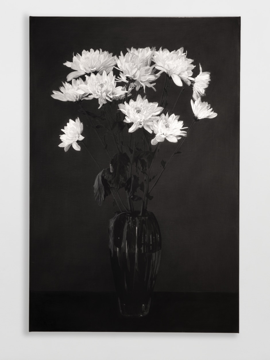 Chrysanthemums, 2020  Unique  Oil on linen  75 × 50 cm  29½ × 19¾ in
