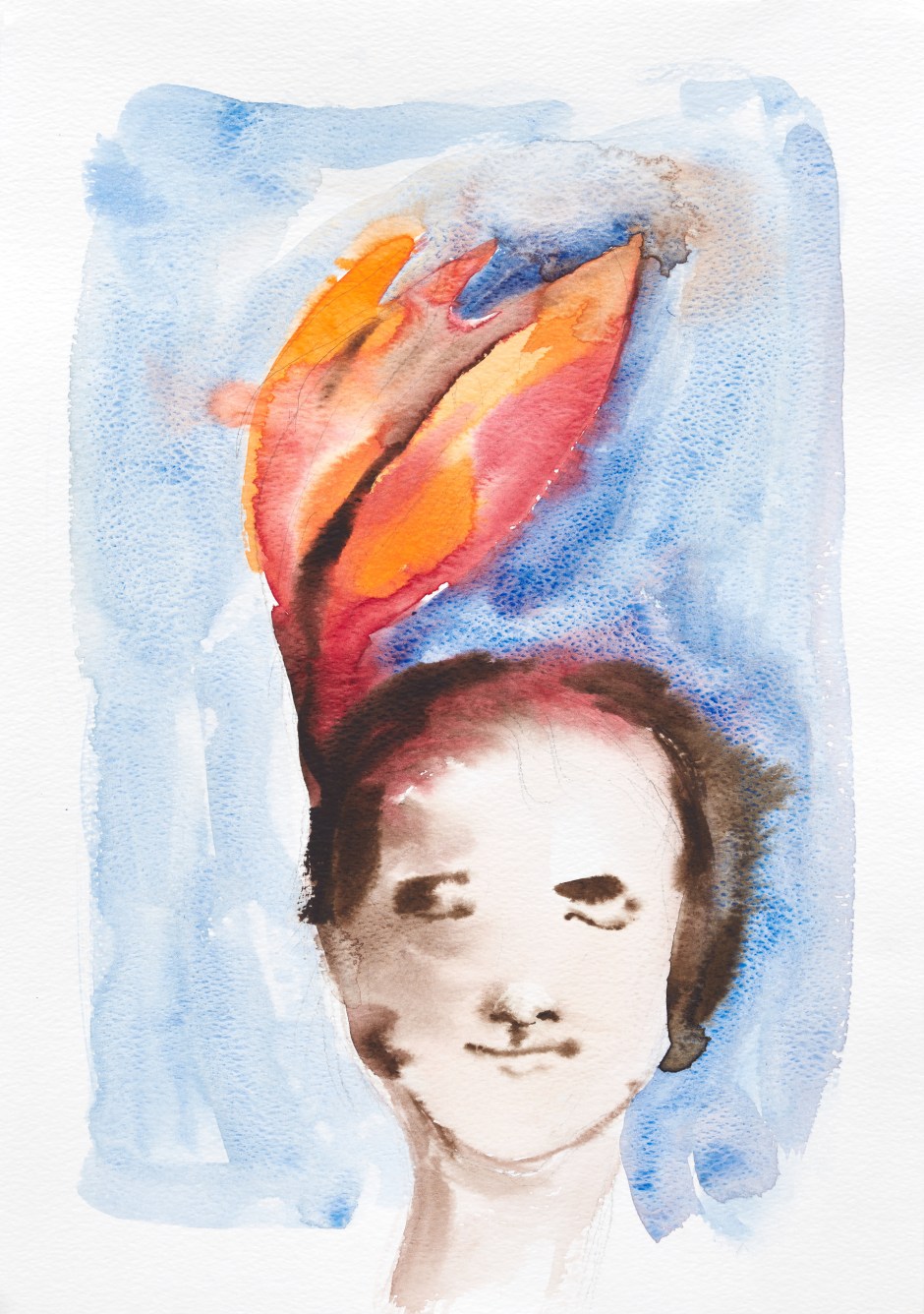 Flower Child, 2020  watercolour and pencil on paper  42 × 29.7 cm  16.5 × 11.7 in