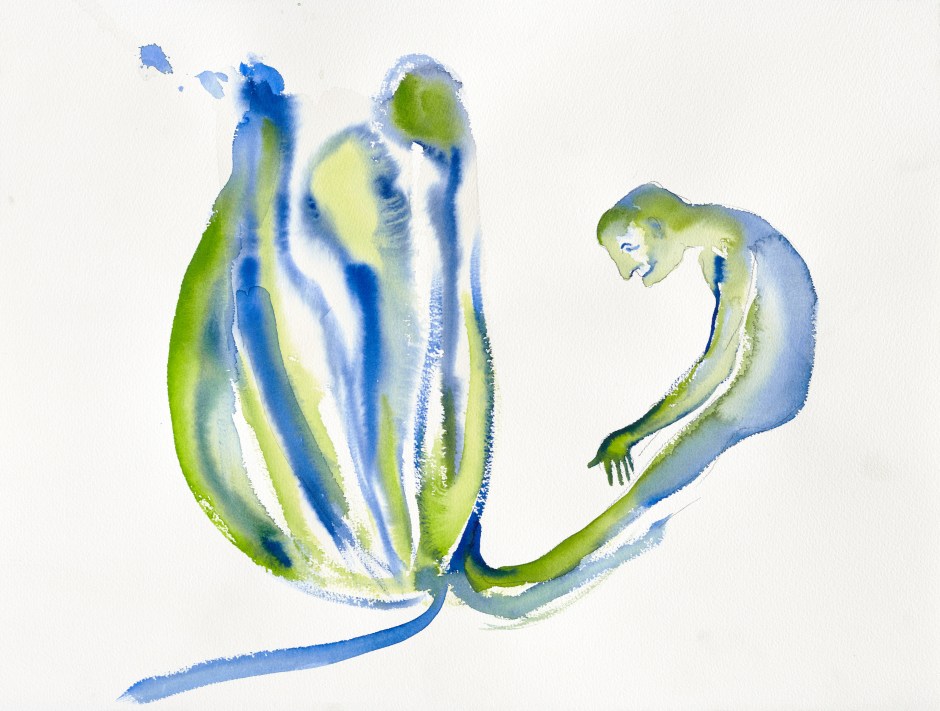 Flowering, 2020  watercolour on paper  46 × 61 cm  18.1 × 24 in