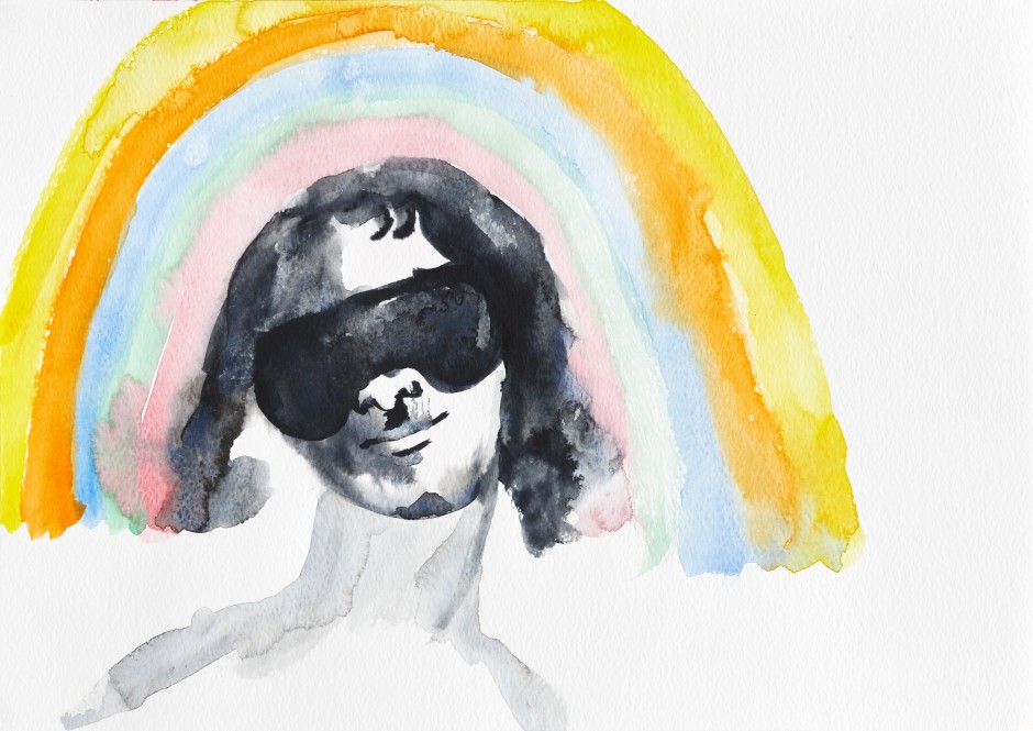 Rainbow Girl, 2020  watercolour on paper  29.7 × 42 cm  11.7 × 16.5 in