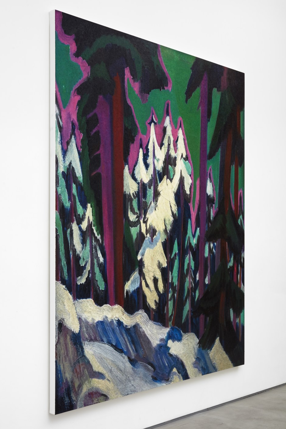 Kirchner Wald im Winter 1925, 2019  oil on canvas  242.3 x 203 x 5.8 cm / 95 3/8 x 79 7/8 x 2 1/4 in