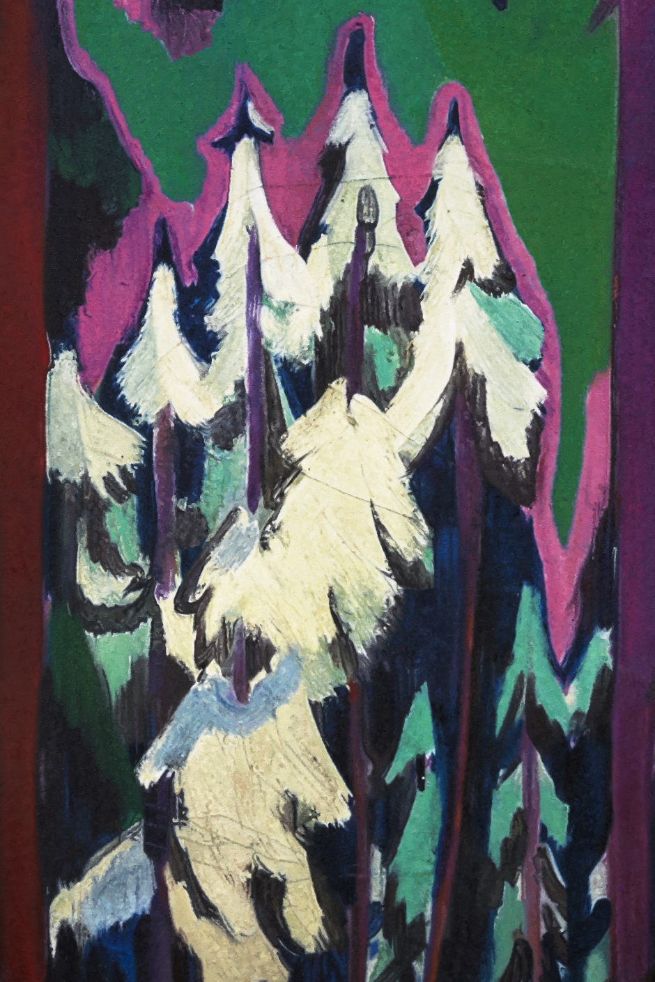 Kirchner Wald im Winter 1925, 2019  oil on canvas  242.3 x 203 x 5.8 cm / 95 3/8 x 79 7/8 x 2 1/4 in