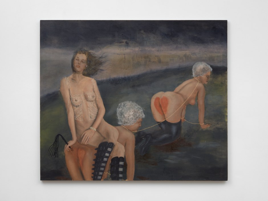 Agata Słowak  Procession of Desire, 2021  Signed, titled and dated on verso  oil on canvas  120 x 140 x 2.3 cm / 47 ¼ x 55 ⅛ x ⅞ in