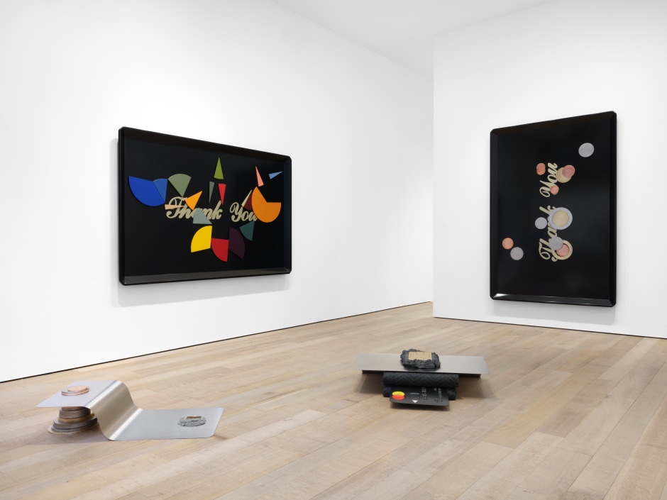 Installation view, Gabriel Kuri, motion in acceptance of an impending crash, 11 March - 23 April 2022, 8 Bury Street SW1Y  Photography by Eva Herzog
