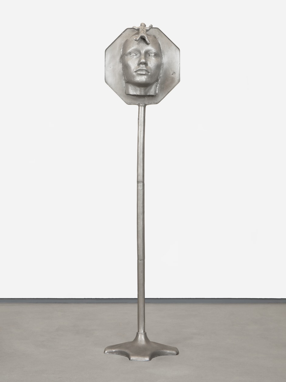 Harbinger 4, 2022  signed and dated on base  cast aluminium  109 x 25 x 25 cm / 42 ⅞ x 9 ⅞ x 9 ⅞ in