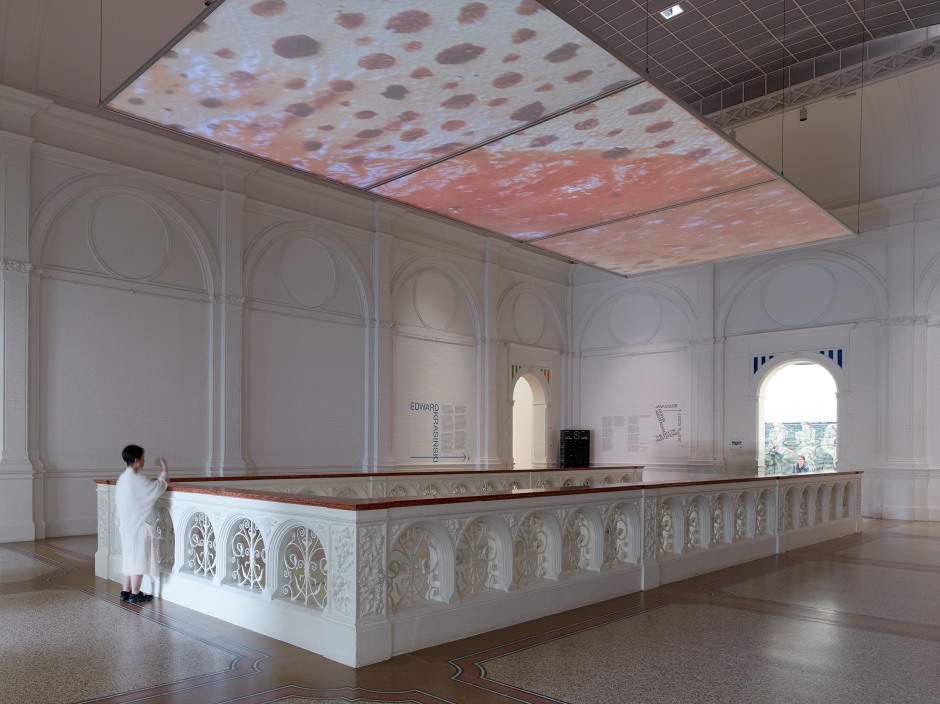Installation view, Seth Price, Social Synthetic, Stedelijk Museum, Amsterdam, The Netherlands, 14 April - 02 September 2017  © Seth Price, courtesy Stedelijk Museum, Amsterdam  Photo: Gert Jan van Rooij