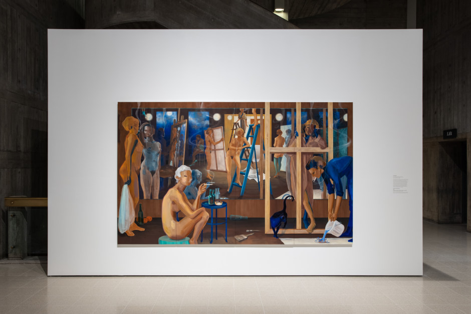 Installation view, Lisa Brice, Mixing It Up: Painting Today, Hayward Gallery, London, 09 September - 12 December 2021  © The Artists, courtesy Hayward Gallery, London  Photo: Rob Harris