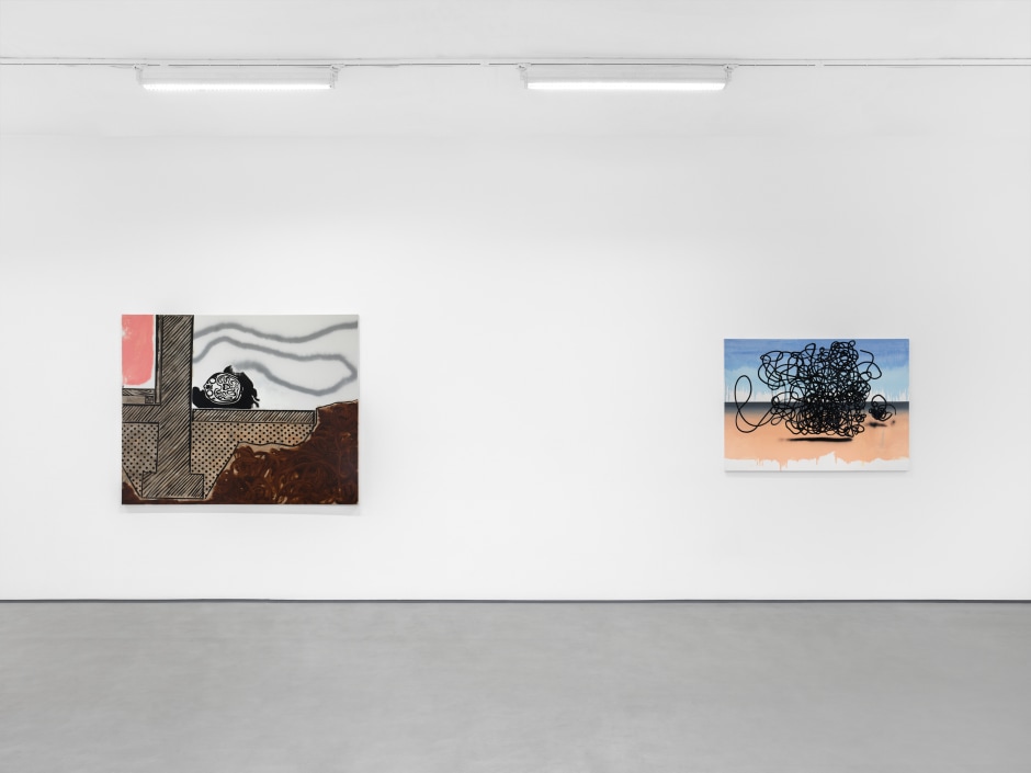 Installation view, Wilhelm Sasnal, Sadie Coles HQ, 62 Kingly Street, London, 24 January - 16 March 2024  © Wilhelm Sasnal, courtesy The Artist and Sadie Coles HQ, London.  Photo: Katie Morrison