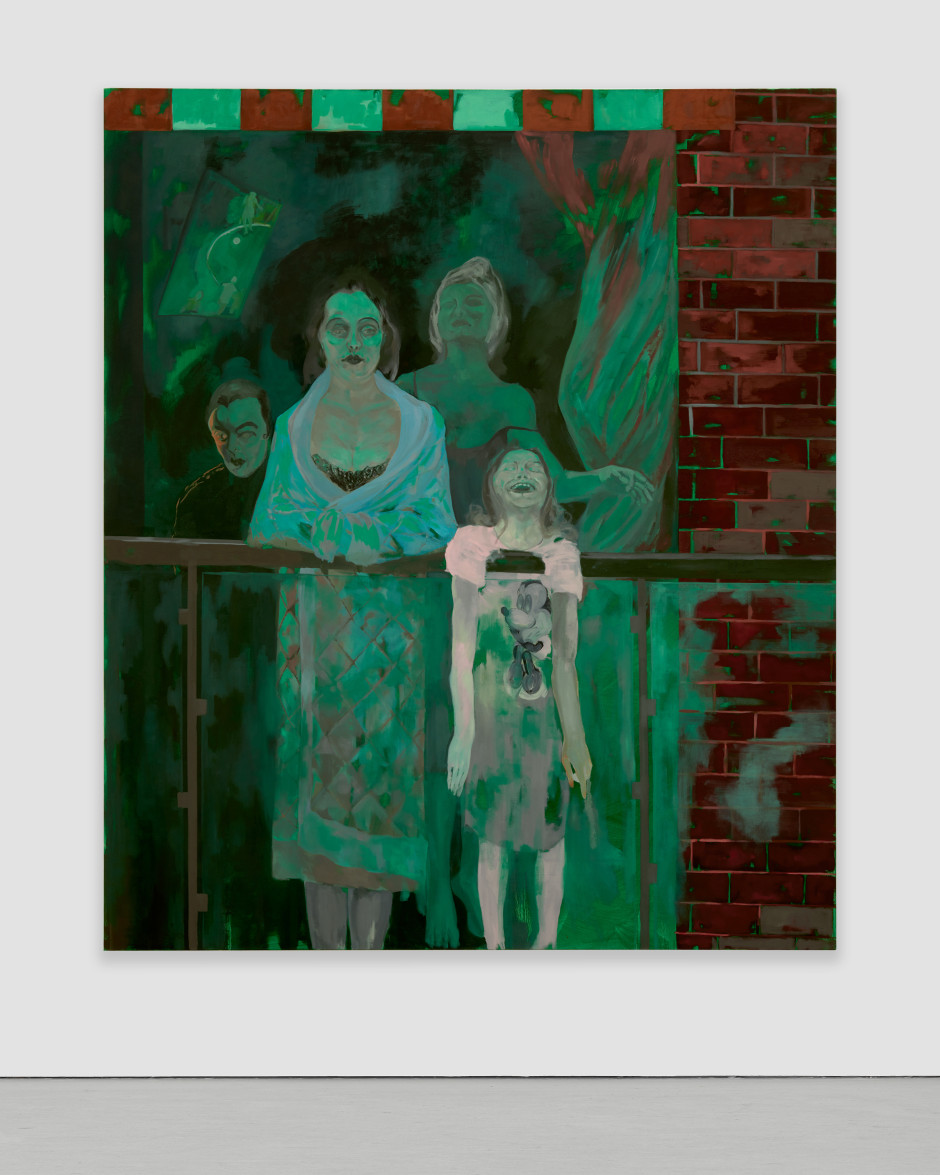 Que viene el Coco (Here Comes the Bogeyman), 2024  oil on canvas  200.5 x 169.8 x 3.8 cm / 79 x 66 ⅞ x 1 ½ in