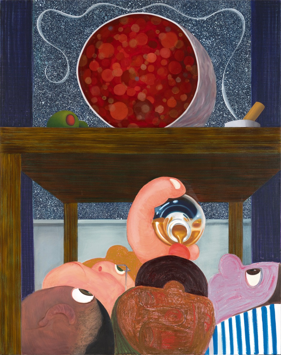 Nicole Eisenman  Under the Table 2  2014  Oil on canvas  208.92 x 165.1 cm / 82 ¼ x 65 in.