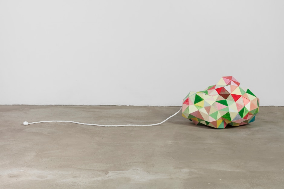 Thread, 2022  Solid wood, fiberglass, rope, paint  220 x 60 x 46cm
