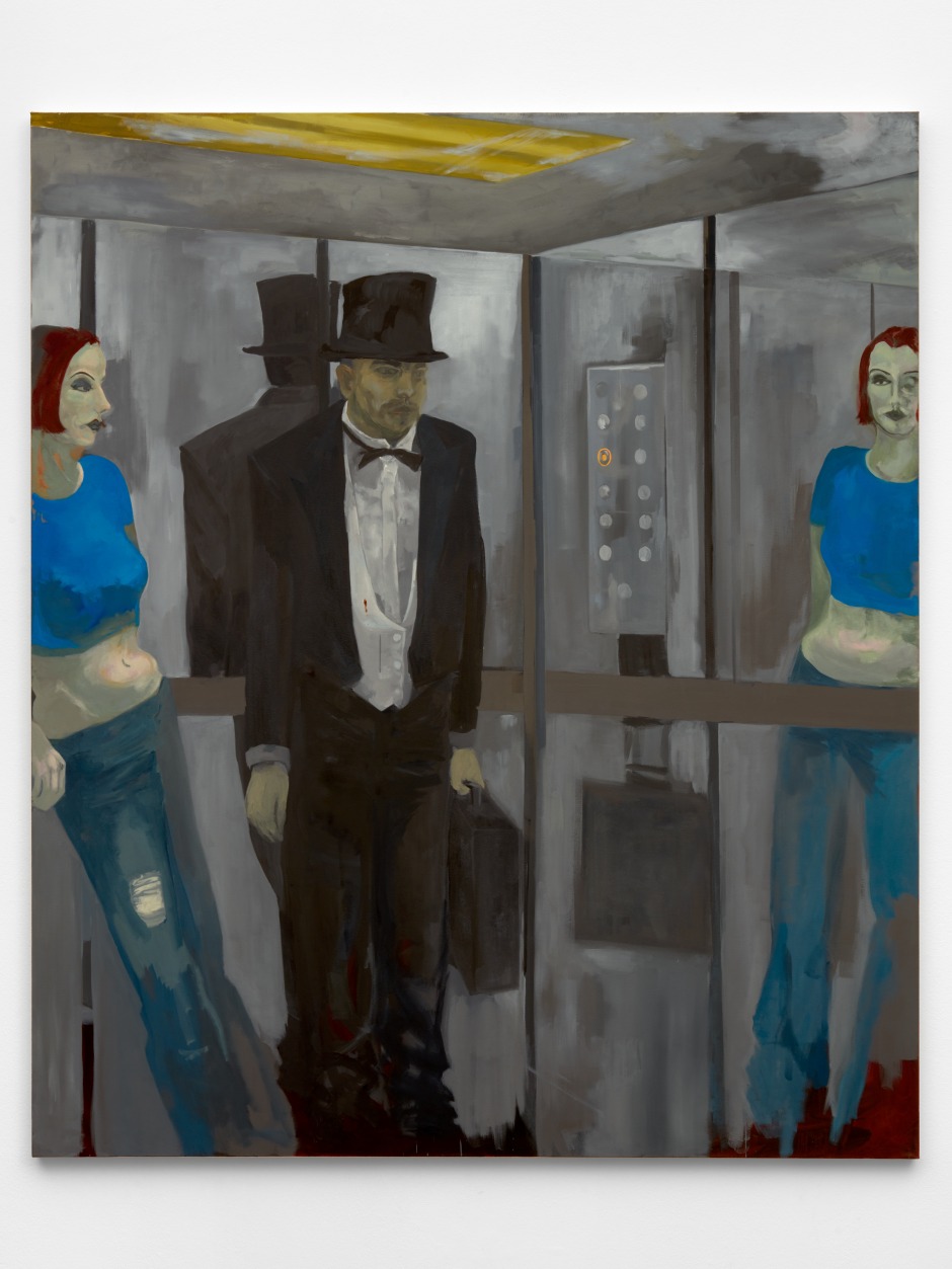 Lo que puede un Sastre (What a Tailor Can Do), 2024  oil on canvas  200.5 x 169.8 x 3.8 cm / 79 x 66 7/8 x 1 1/2 in.  © Georgia Gardner Gray. Courtesy of the Artist and Sadie Coles HQ, London.  Photo: Robert Glowacki