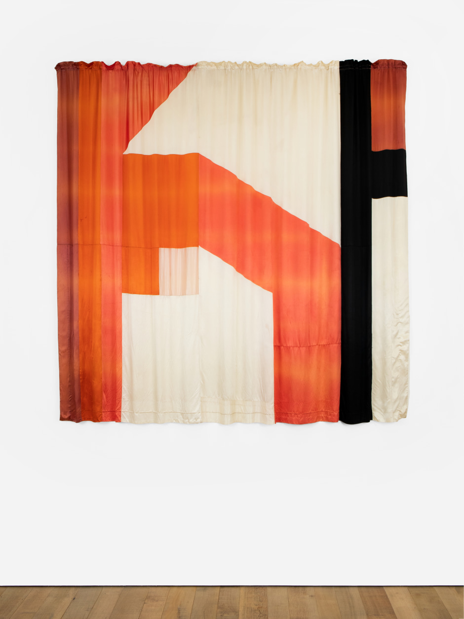 Ralph Adron  Curtain, 1967  made for the artist's home, stitched rayon panels  237 x 270 cm; 93 ¼ x 106 ¼ in  © Ralph Adron, courtesy Sadie Coles HQ, London  Photo: Katie Morrison