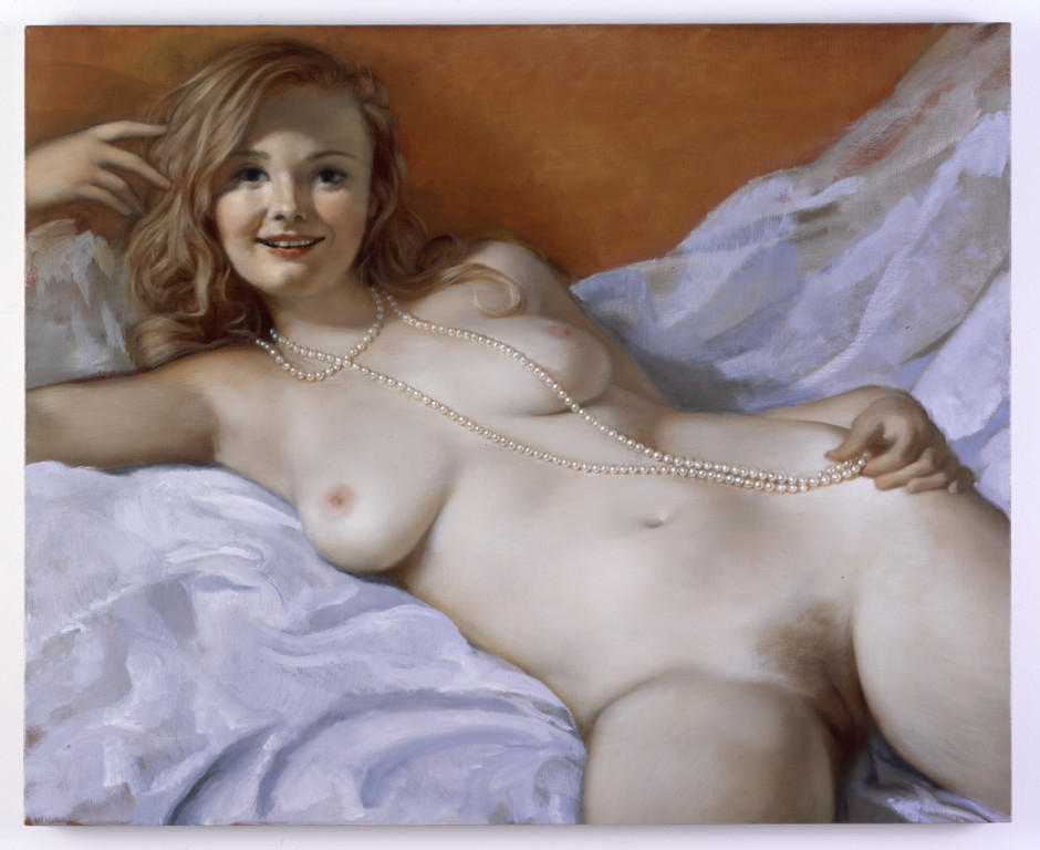 Anniversary Nude, 2008  signed and dated on verso  oil on canvas  86.36 x 106.68 x 3.49 cm 34 x 42 x 1 3/8 in.