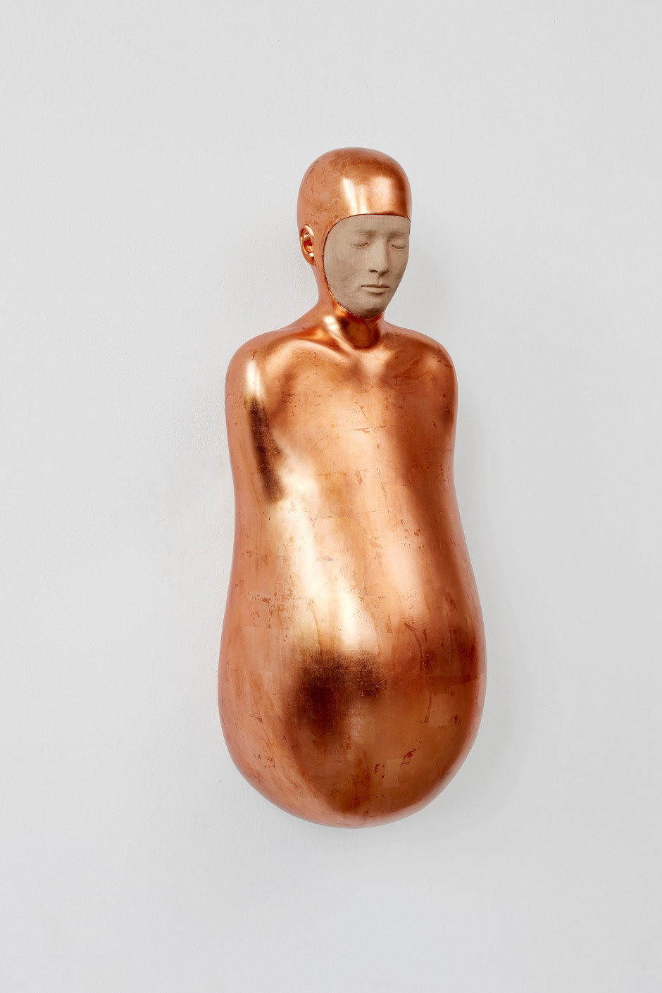 Bumped Body, 2016  carved limewood, copper plating  108.0 x 42.0 x 40.0 cm 42 1/2 x 16 1/2 x 15 11/16 in.