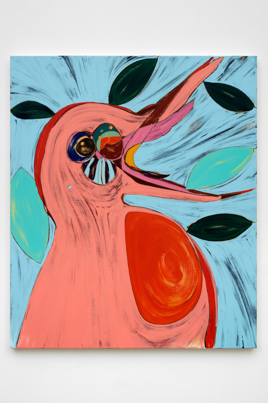 Bird call, 2021  acrylic on linen  138 x 114.8 x 3.8 cm 54 ⅜ x 45 ¼ x 1 ½ in
