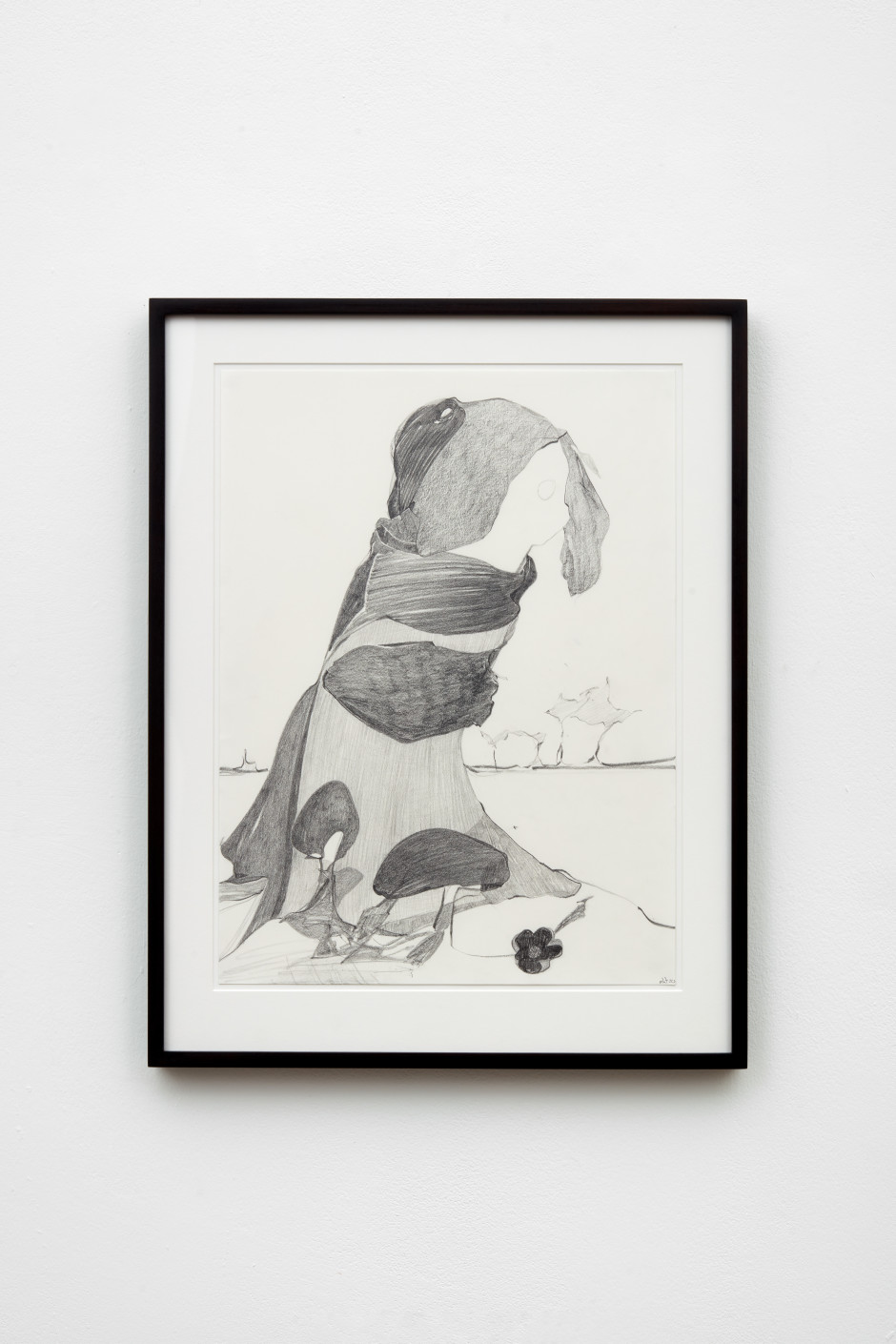 Piggy-backing, 2020  graphite on paper  site size: 50.8 x 37.5 cm / 20 x 14 ¾ in frame size: 63.5 x 49 x 3.8 cm / 25 x 19 ¼ x 1 ½ in