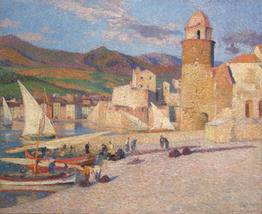 <span class="artist"><strong>Henri Martin</strong></span>, <span class="title"><em>La Tour de Collioure</em>, c.1920</span>