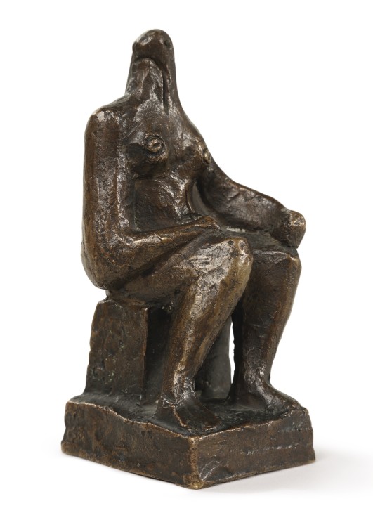 <span class="artist"><strong>Henry Moore</strong></span>, <span class="title"><em>Small Seated Figure</em>, 1936</span>