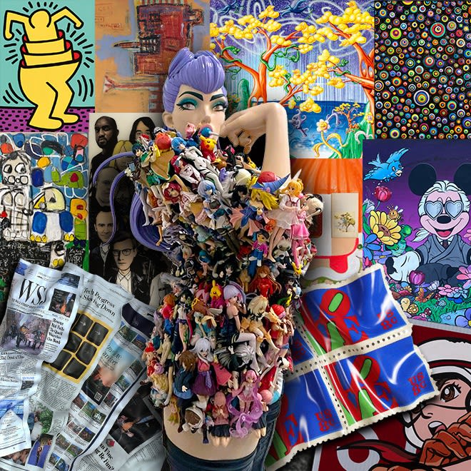 Works from Rosenbaum Contemporary's "Urban Pop" exhibition