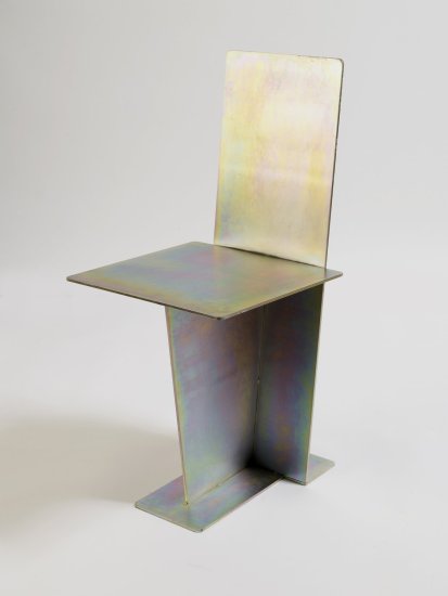 <div><strong>Max Lamb</strong><em>, </em>Flat Iron Chair, 2008</div><div>Laser cut steel, zinc plating, trivalent passivate</div><div>Edition of 36 plus 4 Artist's Proofs</div><div>Photography by Gideon Hart</div>
