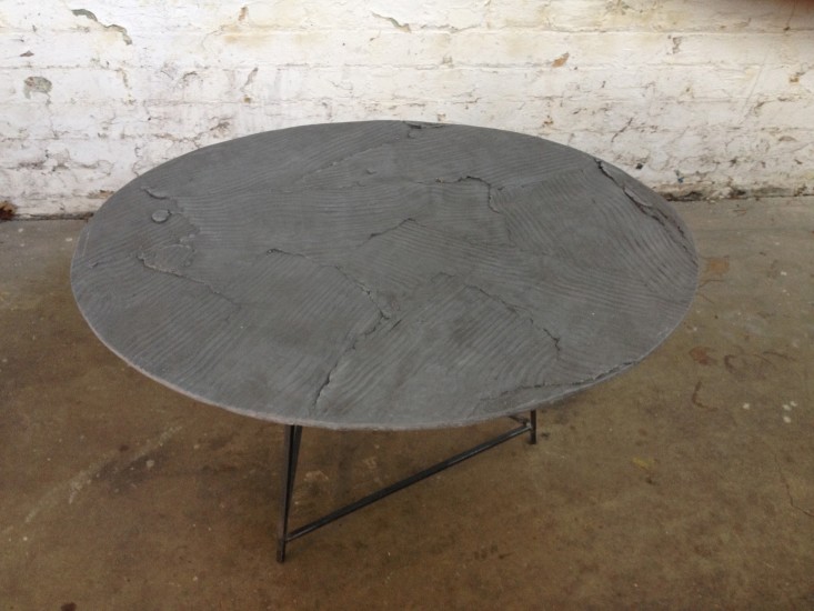 Wooden Table, Grey Circle 1, 2014