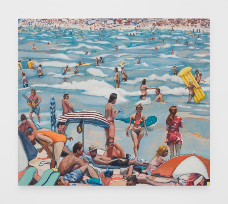 Image: Rob Thom  Reverse Beach, 2019  oil and wax on canvas  34 1/2 x 38 inches (87.6 x 96.5 cm)
