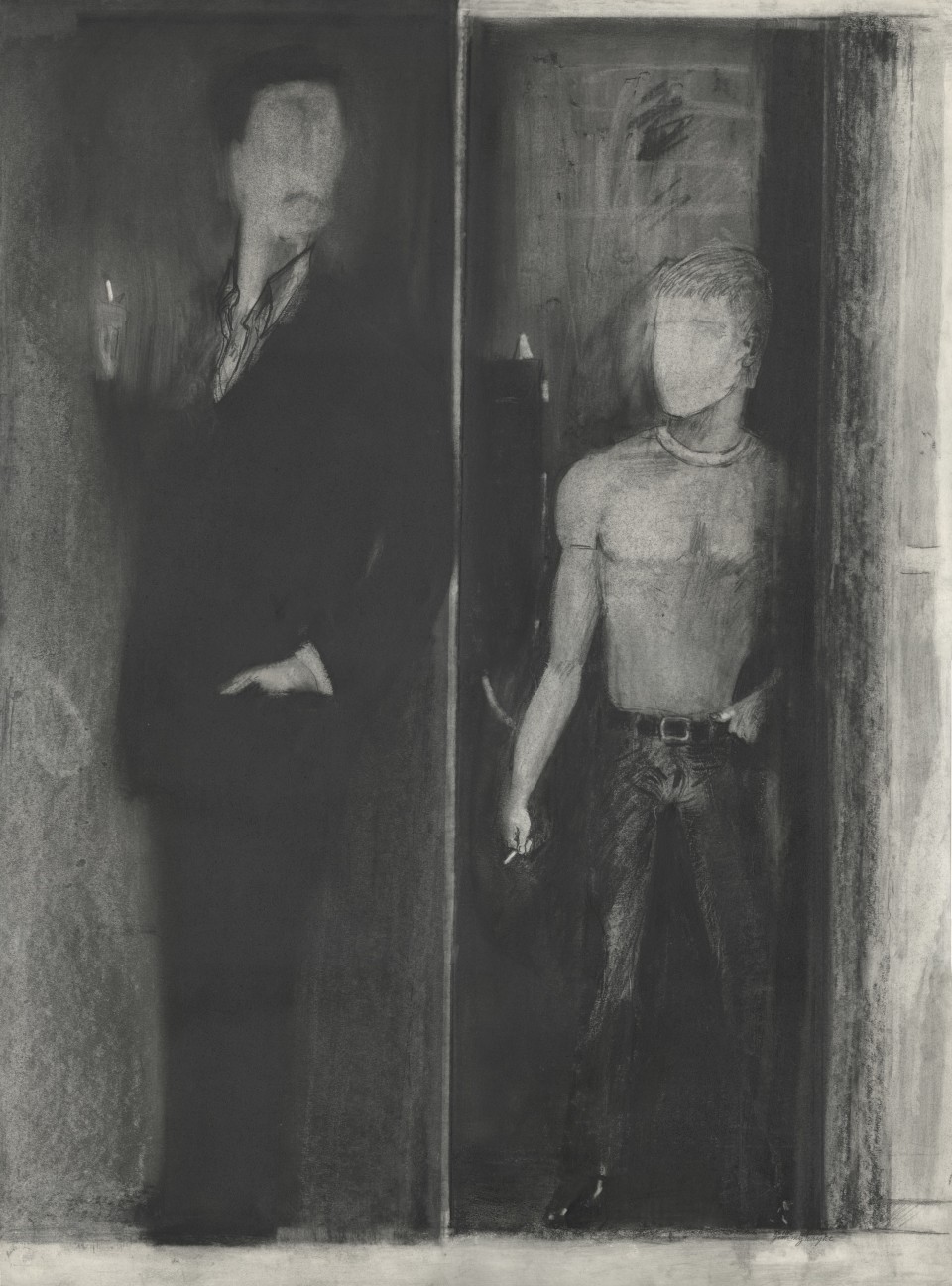 Image: Jimmy Wright  Hustler, 1975  graphite on paper  30 x 22 inches (76.2 x 55.9 cm)