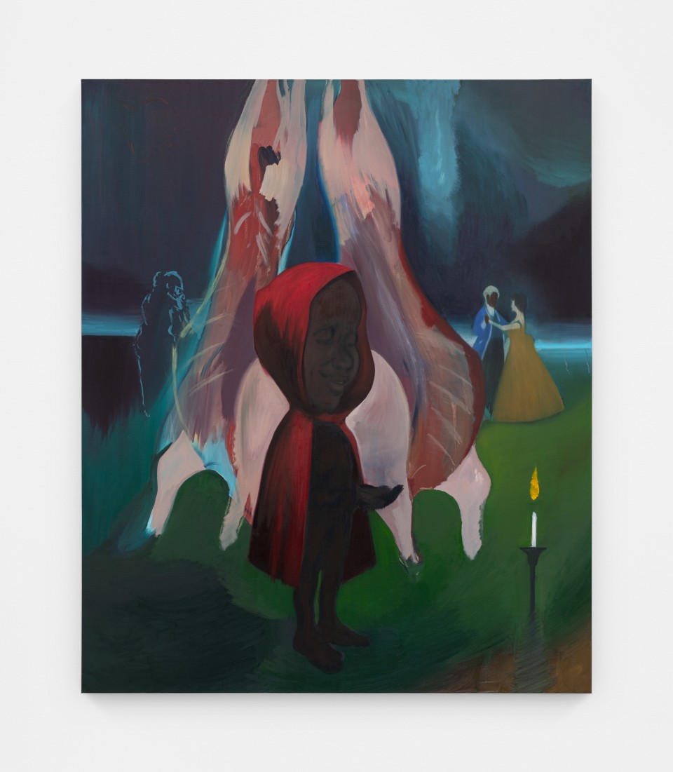 Image: Kenrick McFarlane  Untitled (Red Hoodie), 2021  oil on canvas  72 x 60 inches (182.9 x 152.4 cm)