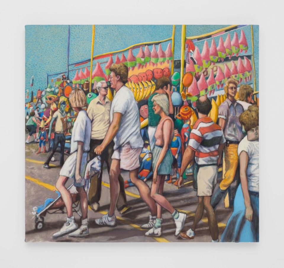 Image: Rob Thom  Fair Walkers, 2019  oil and wax on canvas  40 x 43 inches (101.6 x 109.2 cm)