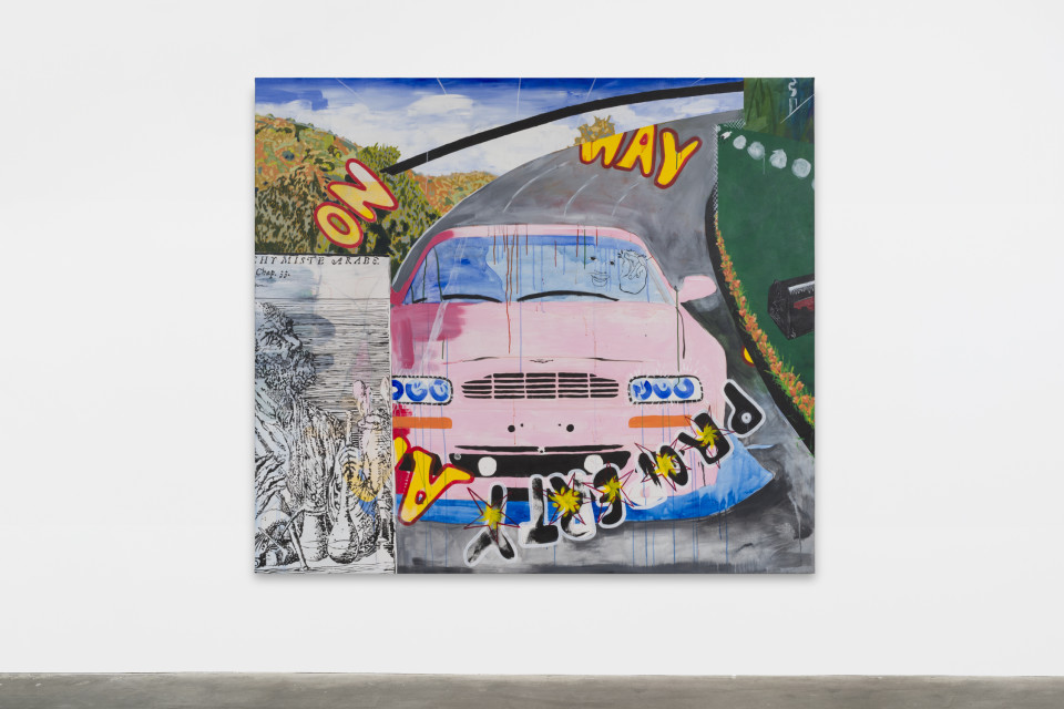 Image: Charlie Alston  Are You On Your Way To The Property, 2020  signed, titled and dated verso  acrylic on canvas  71 x 80 inches (180.3 x 203.2 cm)