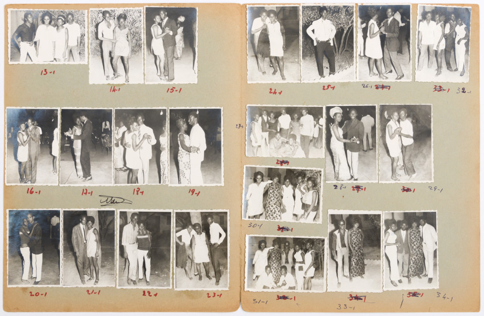 Image: Malick Sidibé  Cours Bouyaguy 16-2-70, 1970  numerical notations under each print and initialed recto; titled, dated and initialed verso  collection of 22 vintage gelatin silver prints mounted on paper  12-3/4 x 19-1/2 inches