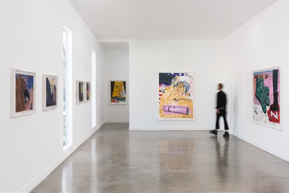 Image: Installation view of Pat Phillips: Untitled (Works on Paper) at M+B Doheny, May 15 - June 19
