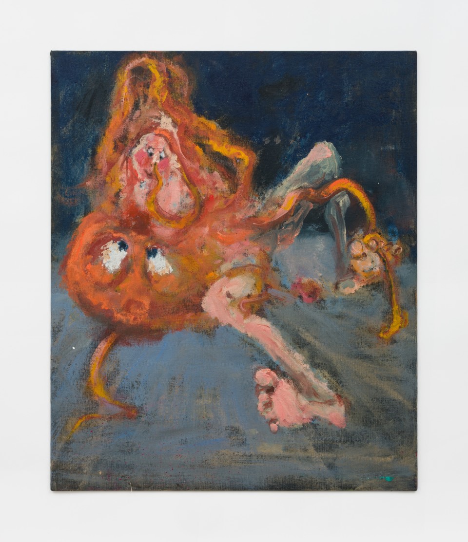Image: Eva Beresin  Octopus takeover, 2021  signed, dated and titled verso  oil on cardboard  24 x 20 inches (61 x 50.8 cm)  (EBe.21.022.24)
