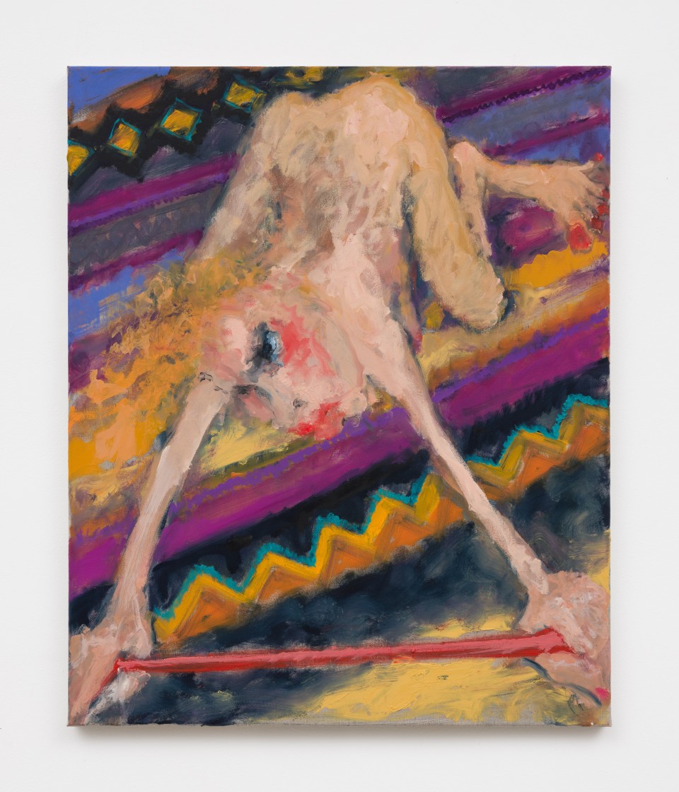 Image: Eva Beresin  Zoom pilates view, 2021  signed, dated and titled verso  oil on canvas  33 1/2 x 27 1/2 inches (85.1 x 69.8 cm)  (EBe.21.021.34)