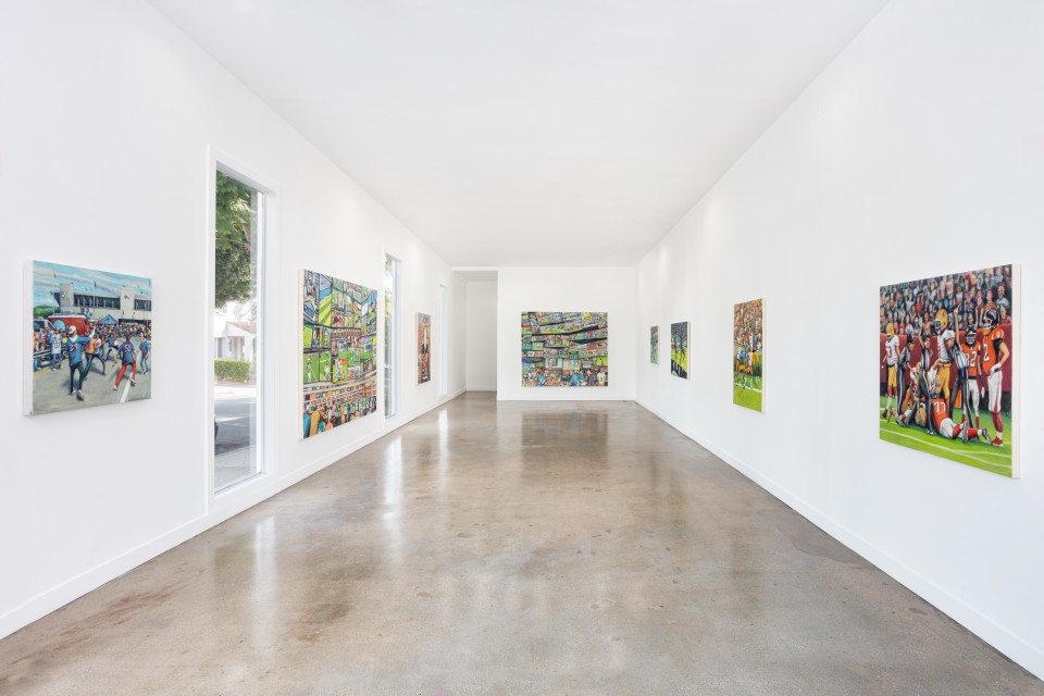 Image: Installation view of Rob Thom: Fumbly Punts at M+B Doheny, October 23 - December 4, 2021