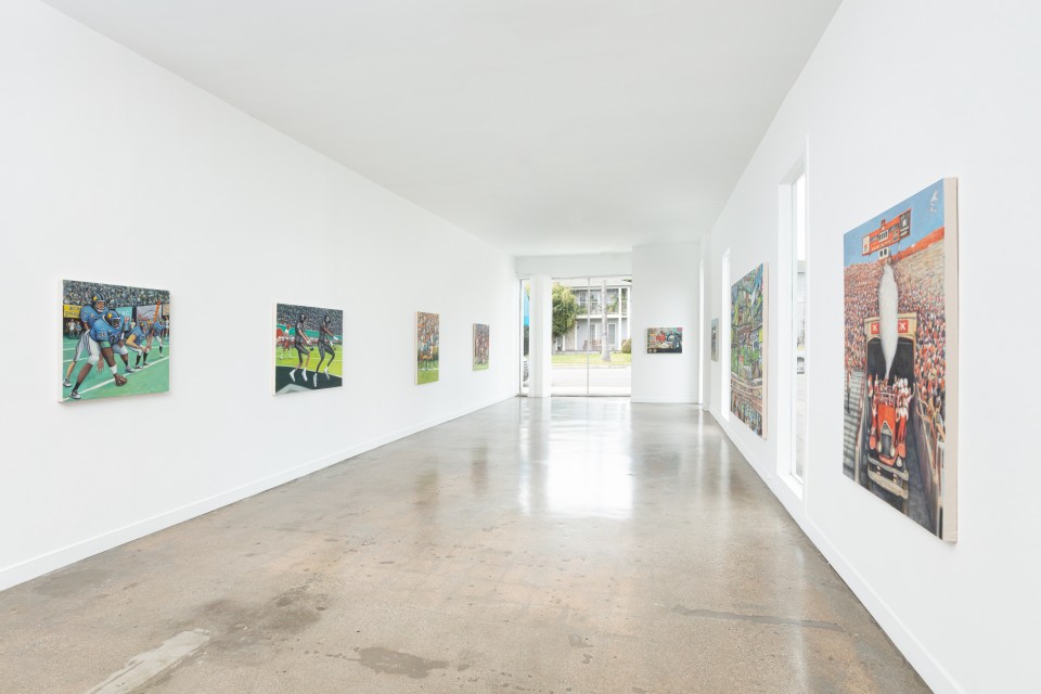 Image: Installation view of Rob Thom: Fumbly Punts at M+B Doheny, October 23 - December 4, 2021