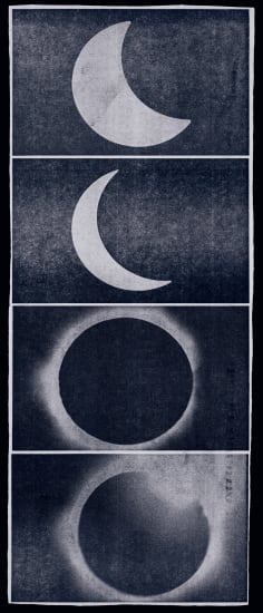 Sara VanDerBeek Eclipse Newspaper Blue, 2010 C-print 40 1/8 x 17 in 101.92 x 43.18 cm