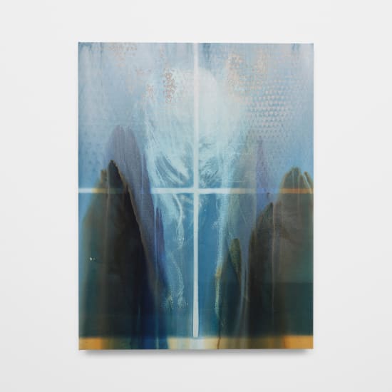 Liam Everett, Untitled (cicada), 2024, Ink, oil and sand on linen, 36 x 28 in, 91.4 x 71.1 cm