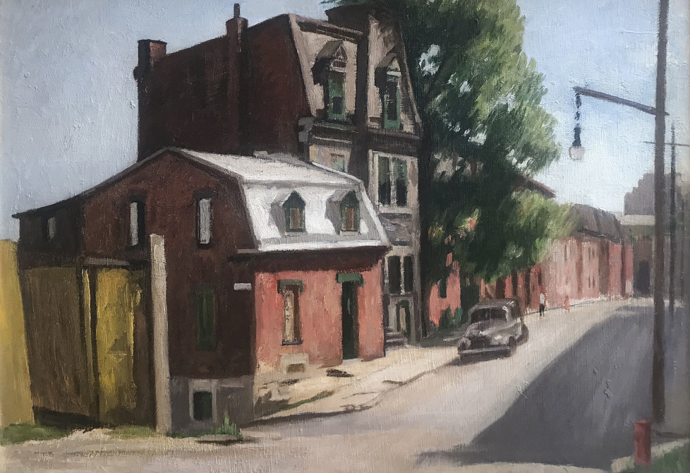 Ernst Neumann's Painting of A Historic City Street