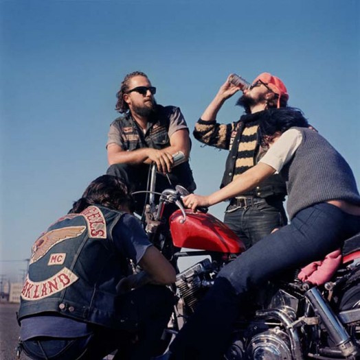 Hunter S. Thompson, Hell's Angels, Orange Hat Drinking, c. 1960s