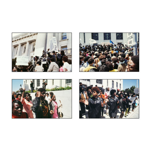 Howard L. Bingham, "End War & Racism", Free Huey demonstration outside the Alameda County Courthouse, Oakland, 1967