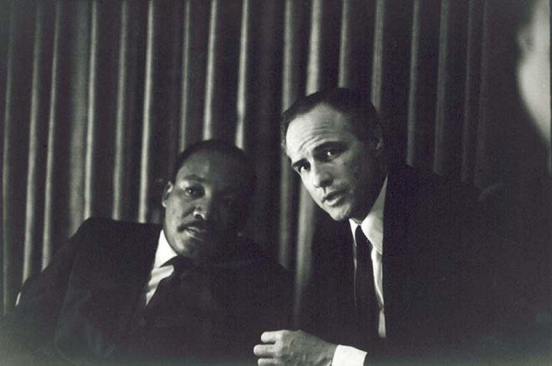 Howard L. Bingham, Martin Luther King Jr. and Marlon Brando, 1968