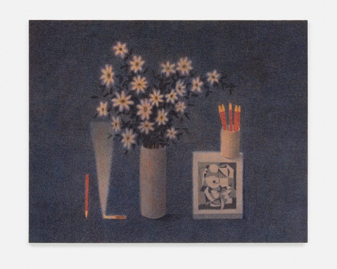 Johnny Izatt-Lowry, Still life with 20 white flowers, 2023
