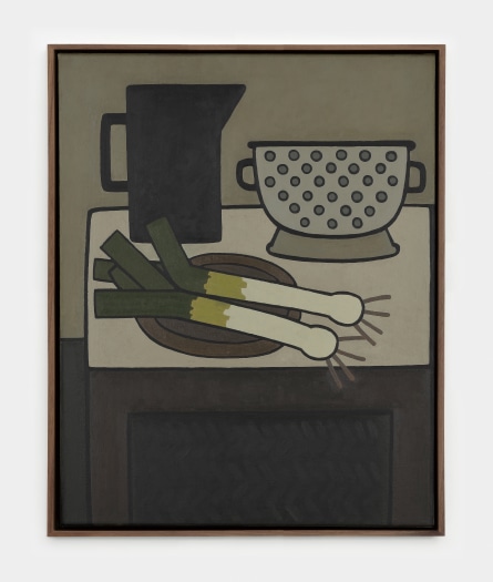 William Wright, Still-Life with Colander, Jug and Leeks, 2023