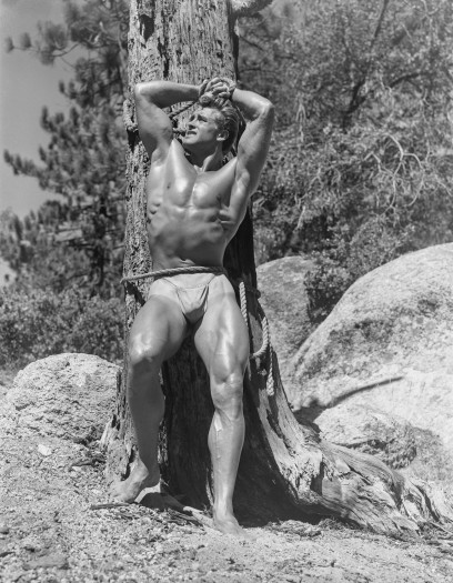 Bob Mizer, Ed Holovchik aka Ed Fury (tree), Southern California, 1951