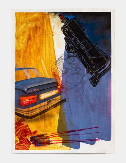 Pat Phillips, Untitled “dad says I shouldn’t keep this in the back of my trunk” / “celebratory gunfire”, 2022