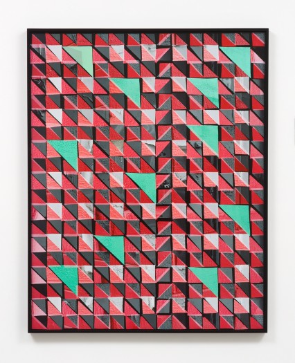 Hannah Whitaker, Red and Green Buildings (Annie Bendolph), 2014
