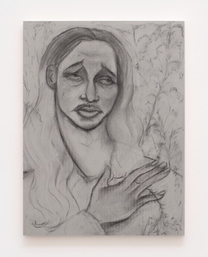 Samantha Joy Groff, Penitent Monsieur in Blonde Wig with Winter Goldenrod, 2022