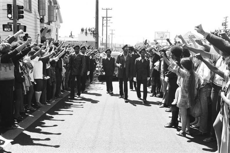 Howard L. Bingham, Black Panther Funeral March, Los Angeles, 1968